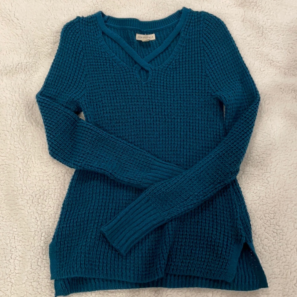 Aeropostale Girls/Women’s Cross Neck Sweater
